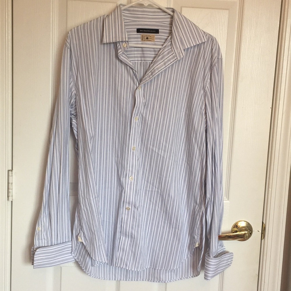 John Varvatos Multi Blue Striped Dress Shirt